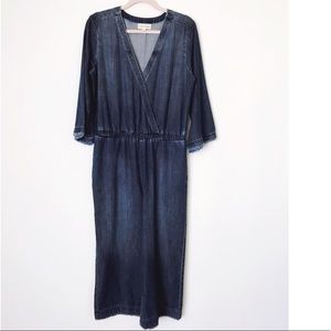 Cloth & Stone Denim V-Neck Jumpsuit